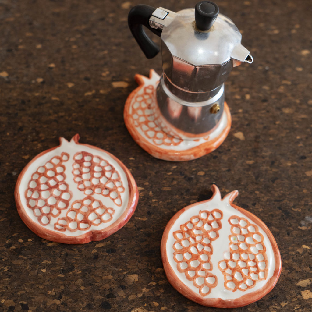 sottopentola ceramica melagrana melagranate